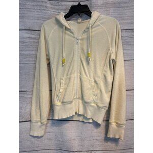 Old Navy Pale Yellow Terrycloth  Zip-Up Hoodie Size S